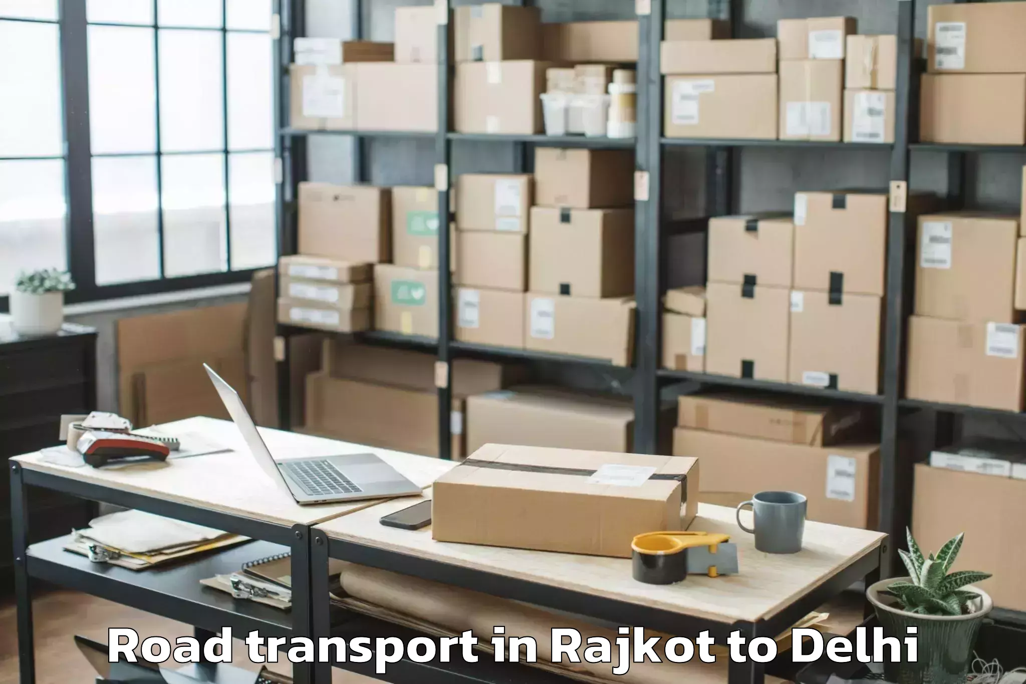 Get Rajkot to Ambience Mall Rohini Road Transport